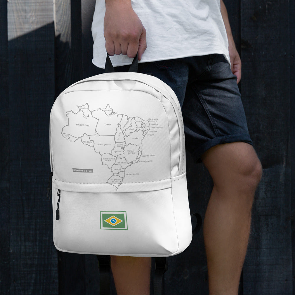 Backpack - Minimalist Brazil Map - Brazilian Regional Clothing | Berimba