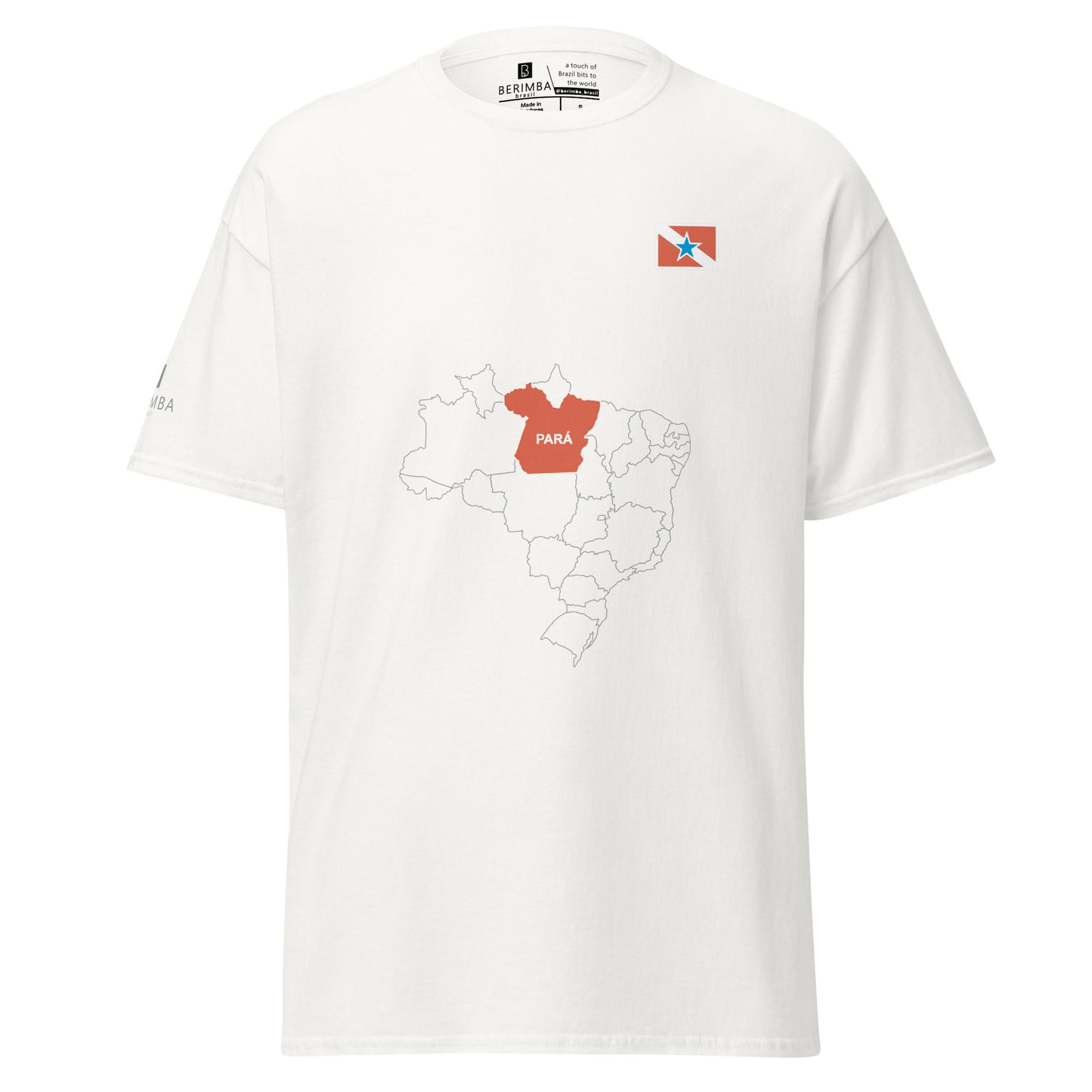 Camiseta Mapa Paraense - Bandeira do Estado do Pará - Brasil - unissex - Roupa Regional Brasileira | Berimba