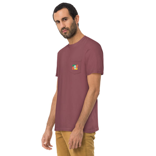 Pocket T-Shirt - Flag of Rio Grande do Sul - Gaucho - RS - Brazil - Tri Legal unisex - Brazilian Regional Clothing | Berimba
