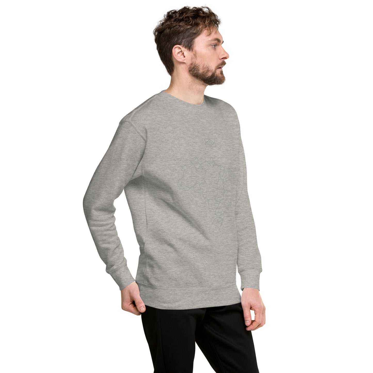 Sweatshirt / Sweater - Brazil Map Lines - Unisex - Brazilian Regional Clothing | Berimba