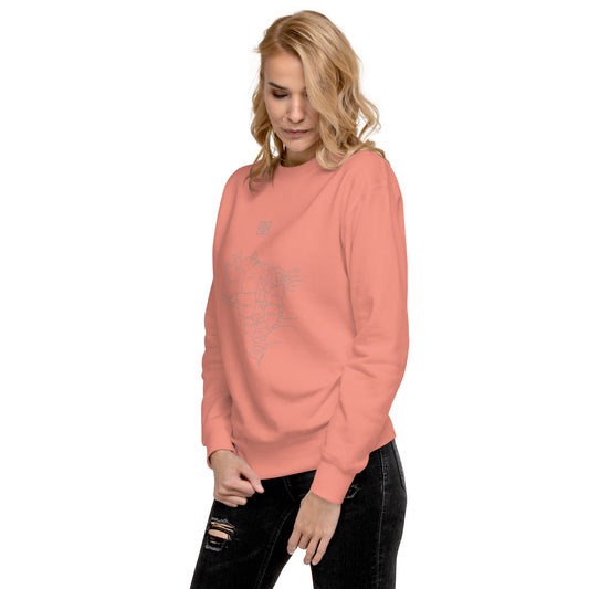 Sweatshirt / Sweater - Brazil Map Lines - Unisex - Brazilian Regional Clothing | Berimba