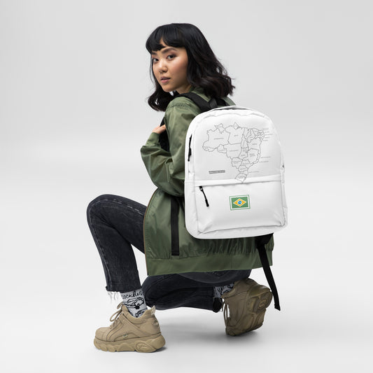 Backpack - Minimalist Brazil Map - Brazilian Regional Clothing | Berimba