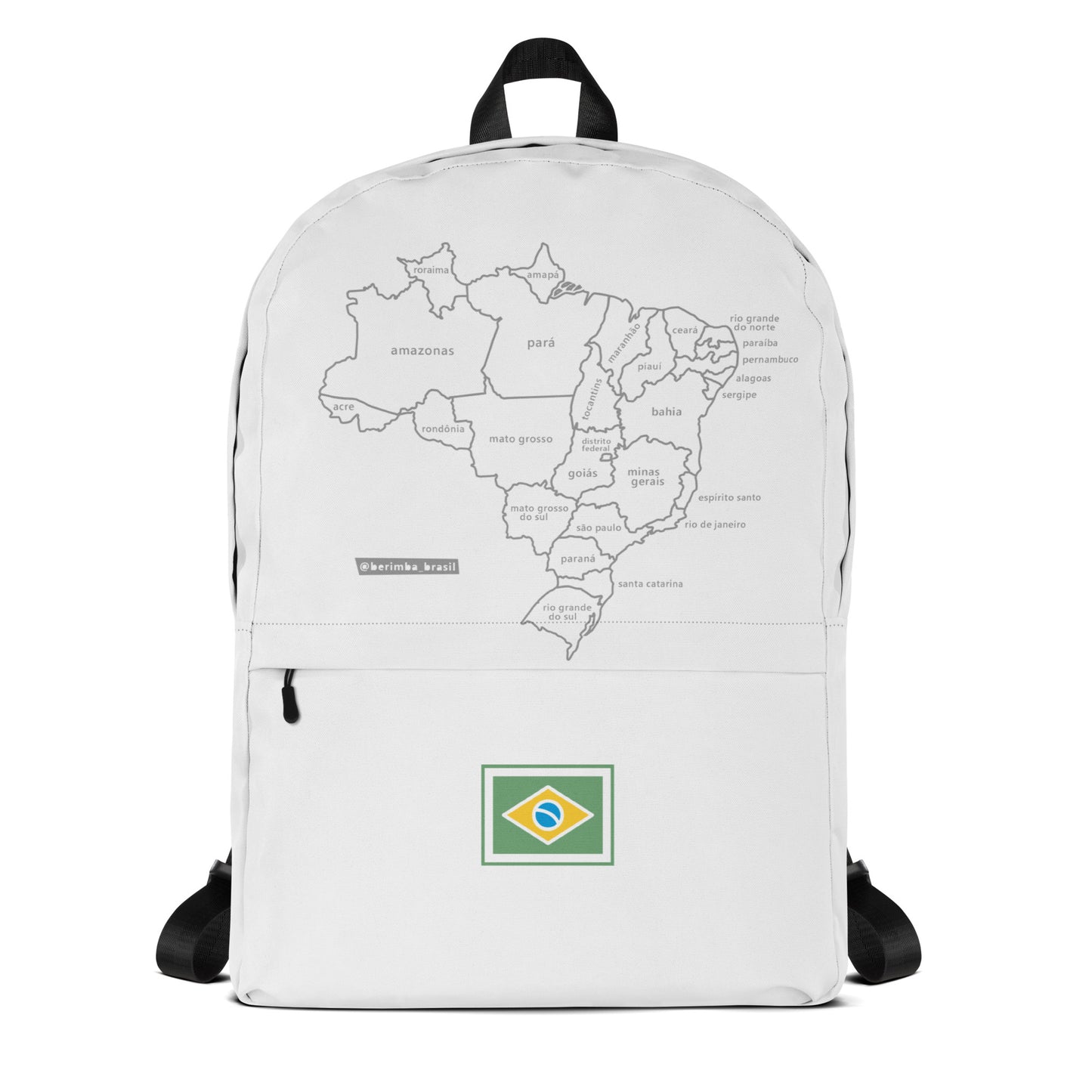 Backpack - Minimalist Brazil Map - Brazilian Regional Clothing | Berimba
