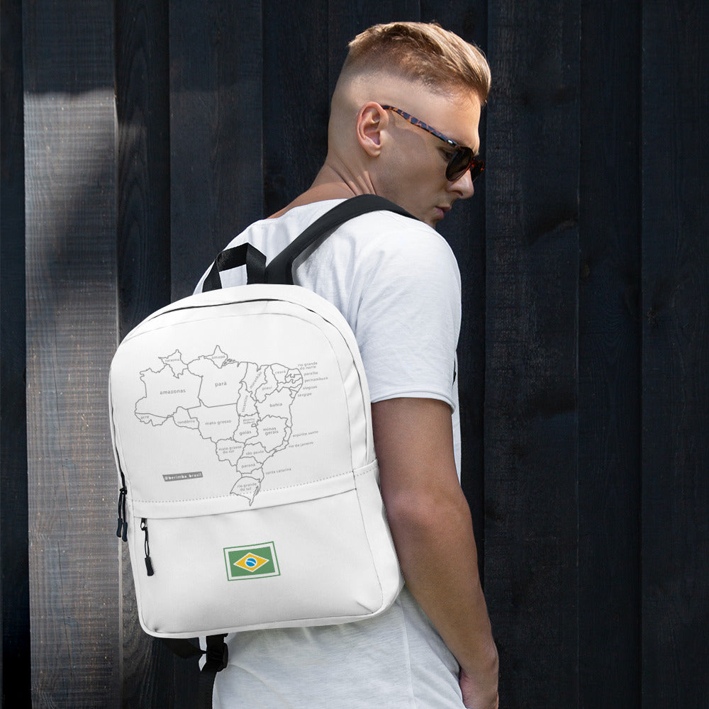 Backpack - Minimalist Brazil Map - Brazilian Regional Clothing | Berimba