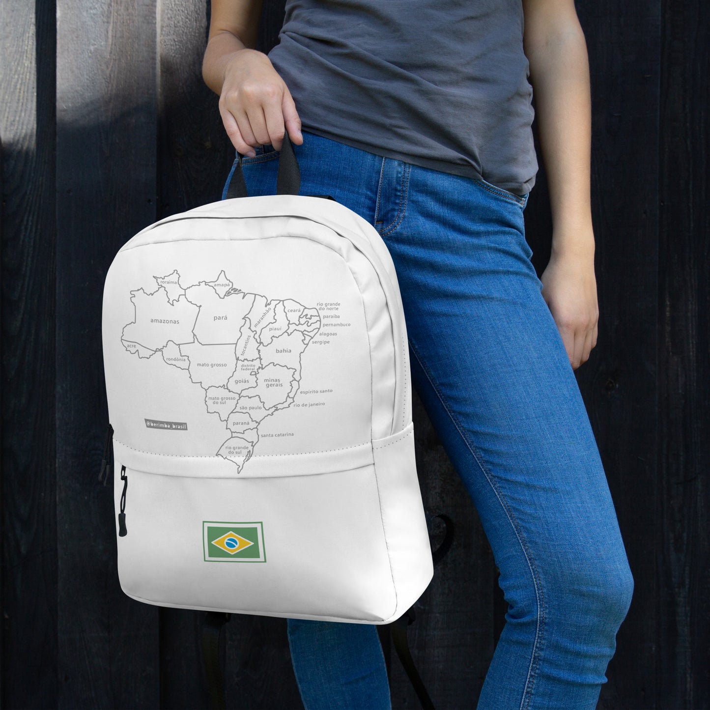 Backpack - Minimalist Brazil Map - Brazilian Regional Clothing | Berimba