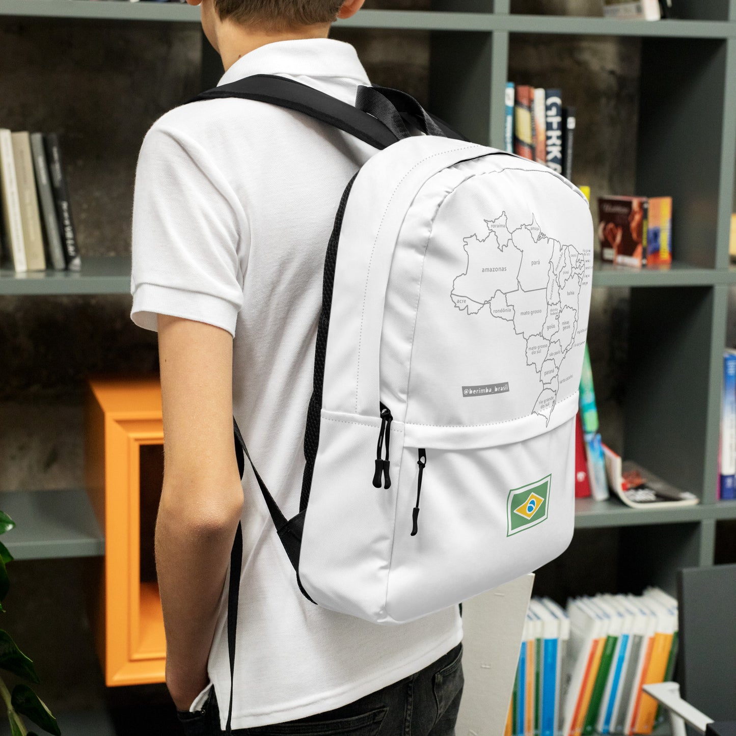 Backpack - Minimalist Brazil Map - Brazilian Regional Clothing | Berimba