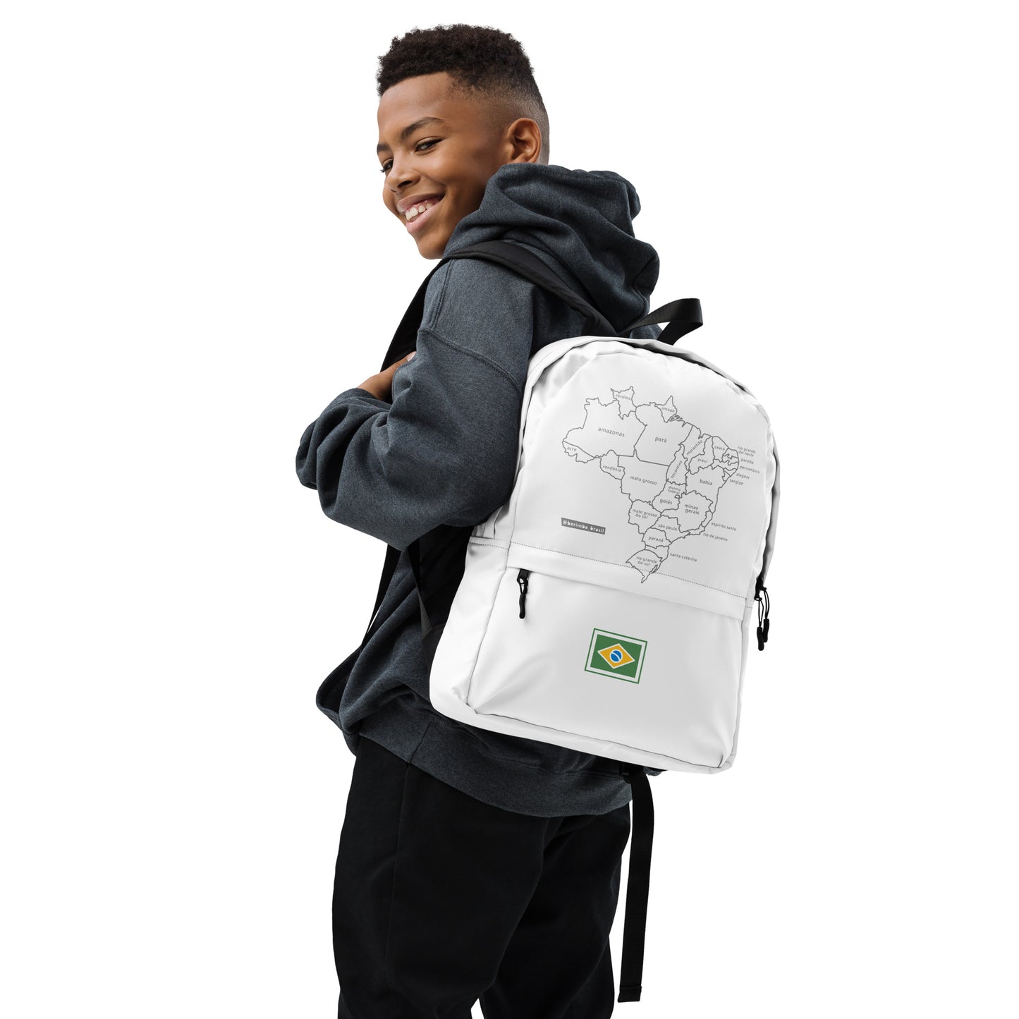 Backpack - Minimalist Brazil Map - Brazilian Regional Clothing | Berimba