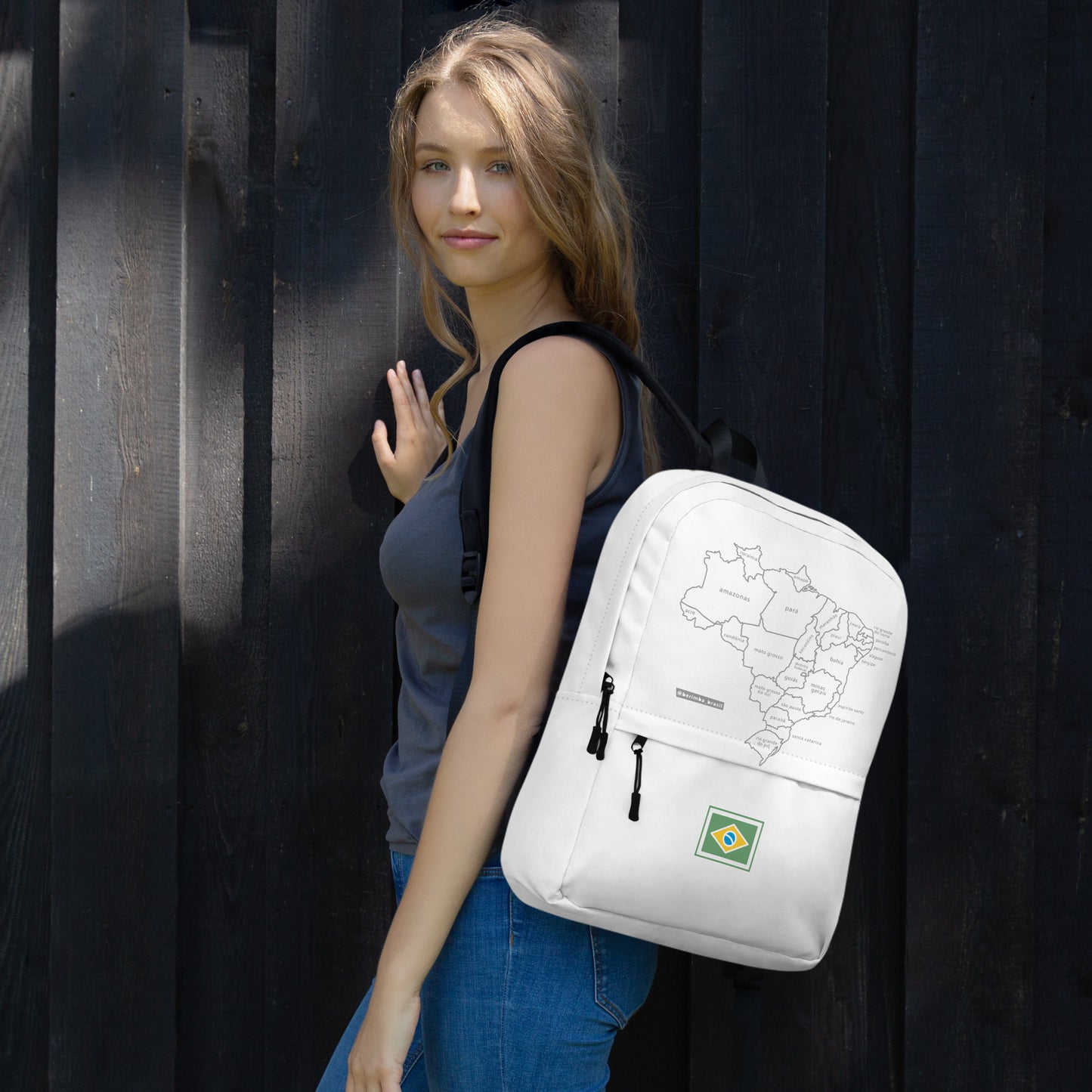 Backpack - Minimalist Brazil Map - Brazilian Regional Clothing | Berimba