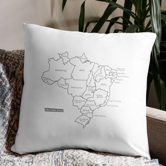Basic Pillow - Map of Brazil - 3 sizes - Brazilian Regional Clothing | Berimba