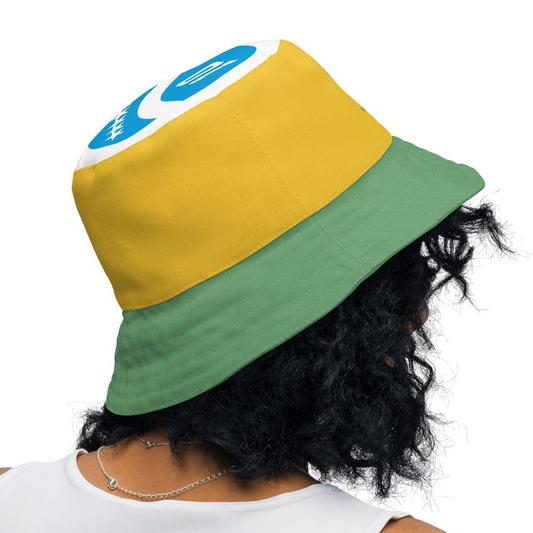 Bucket Hat Reversível - Torcida Brasil – Verde e Amarelo de Cabeça | Berimba