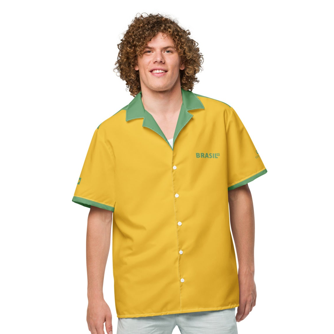 Camisa de Botão Unissex - Torcida Brasil é 10 | Berimba