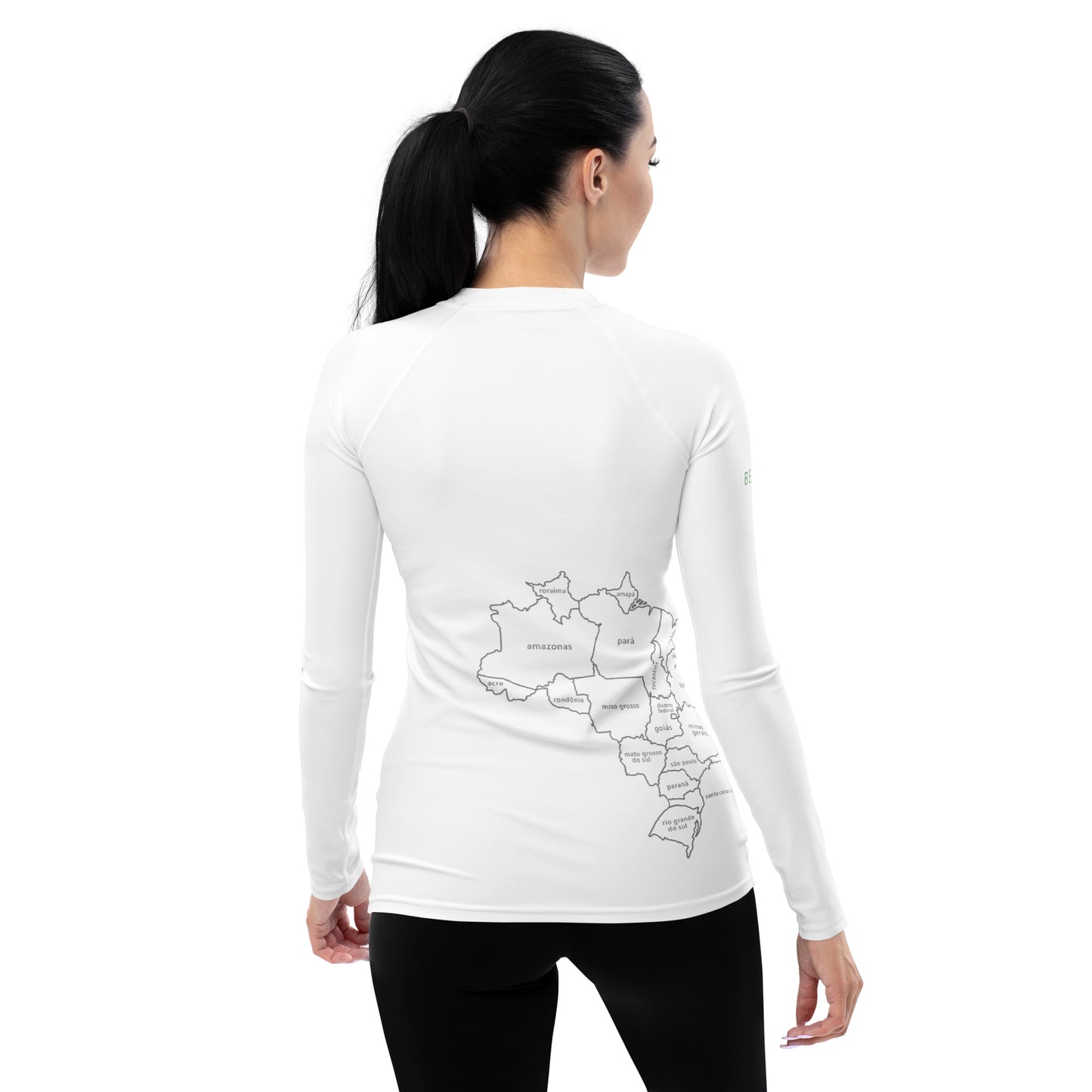 Lycra UV de Playa-Surf - Brasil Map - Gurias