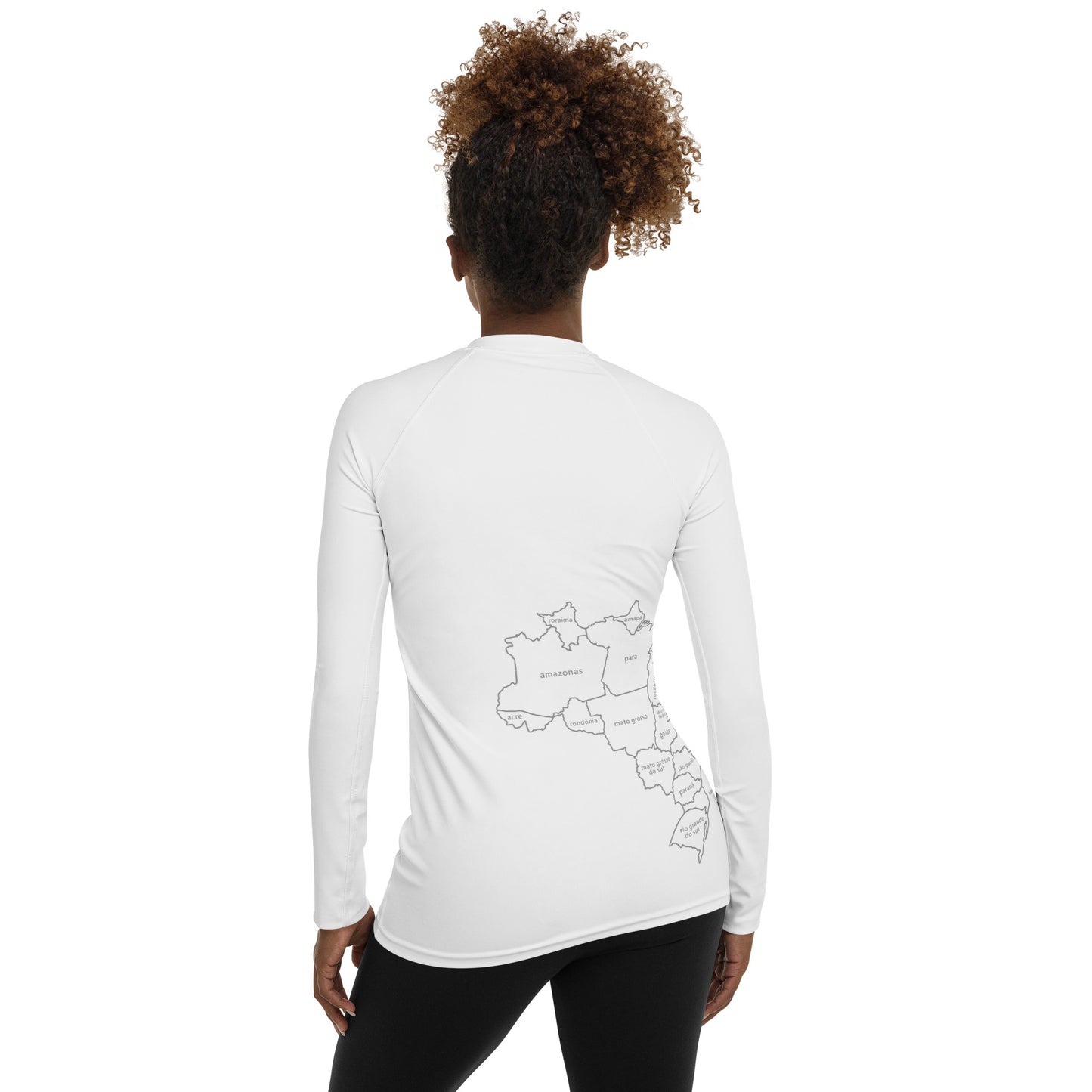 Lycra UV de Playa-Surf - Brasil Map - Gurias
