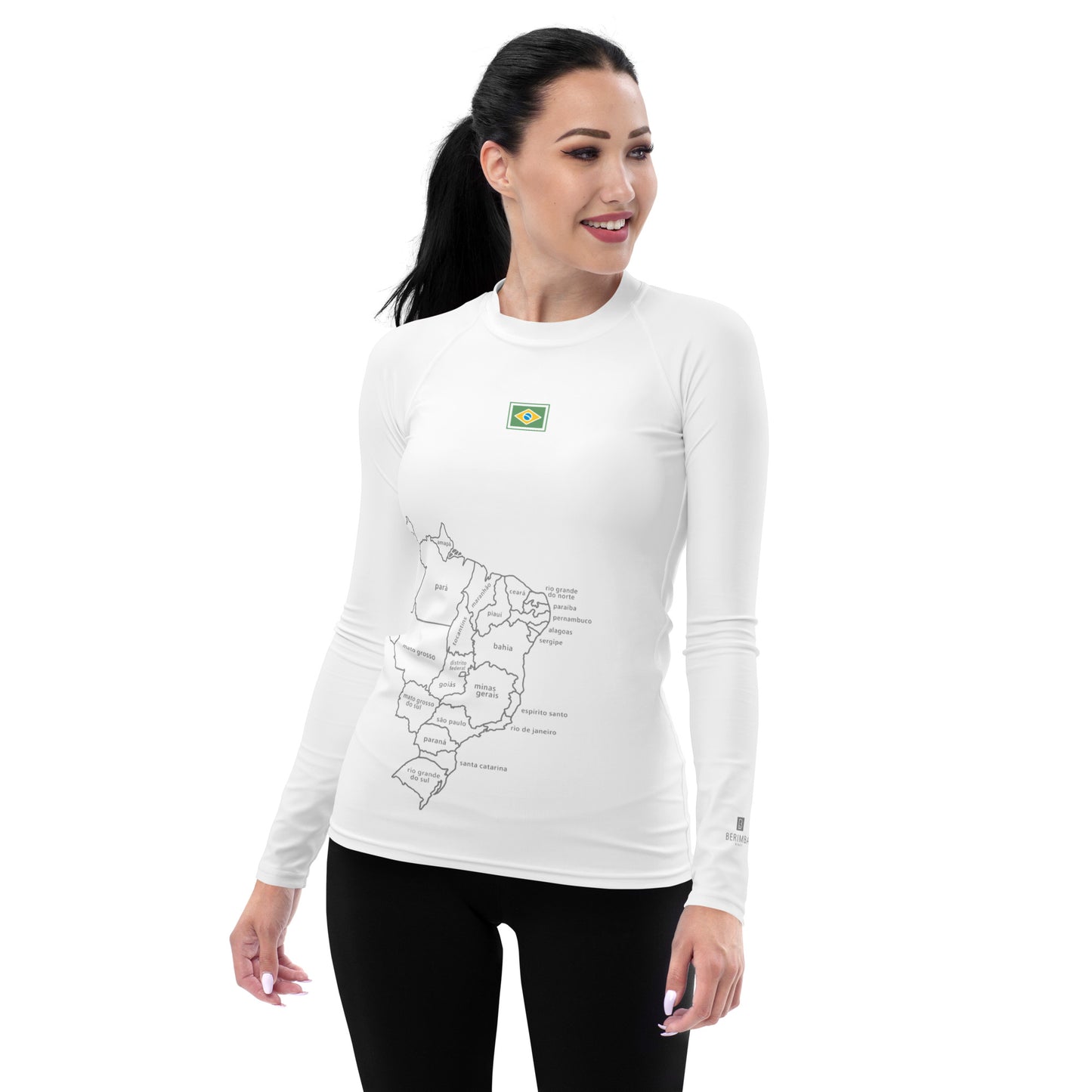 Lycra UV de Playa-Surf - Brasil Map - Gurias