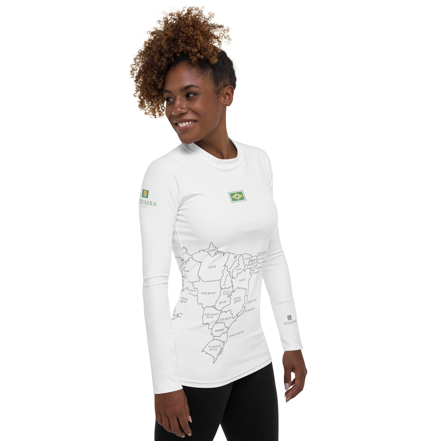 Lycra UV de Playa-Surf - Brasil Map - Gurias