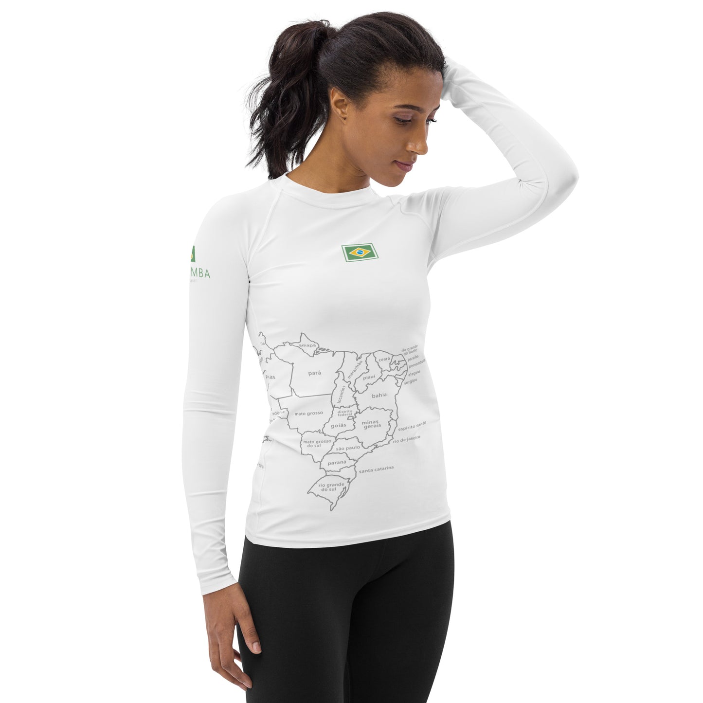 Lycra UV de Playa-Surf - Brasil Map - Gurias