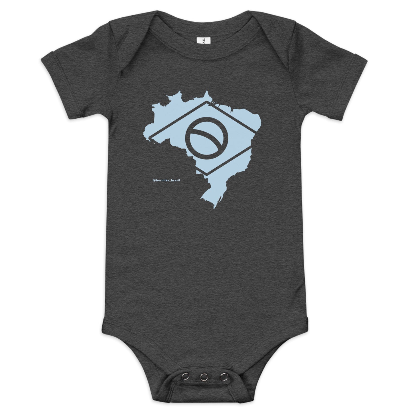 Baby Bodysuit - Brazil Map - 100% Cotton - Brazilian Regional Clothing | Berimba