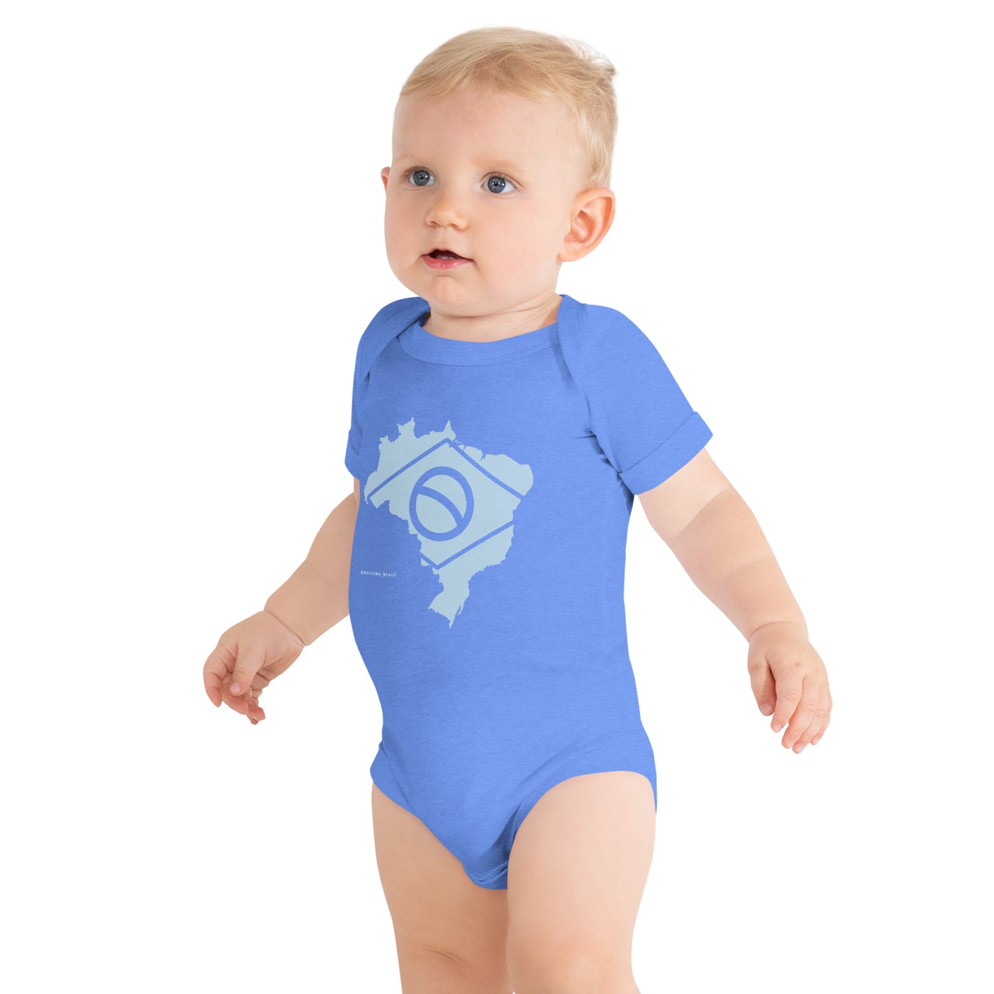 Baby Bodysuit - Brazil Map - 100% Cotton - Brazilian Regional Clothing | Berimba