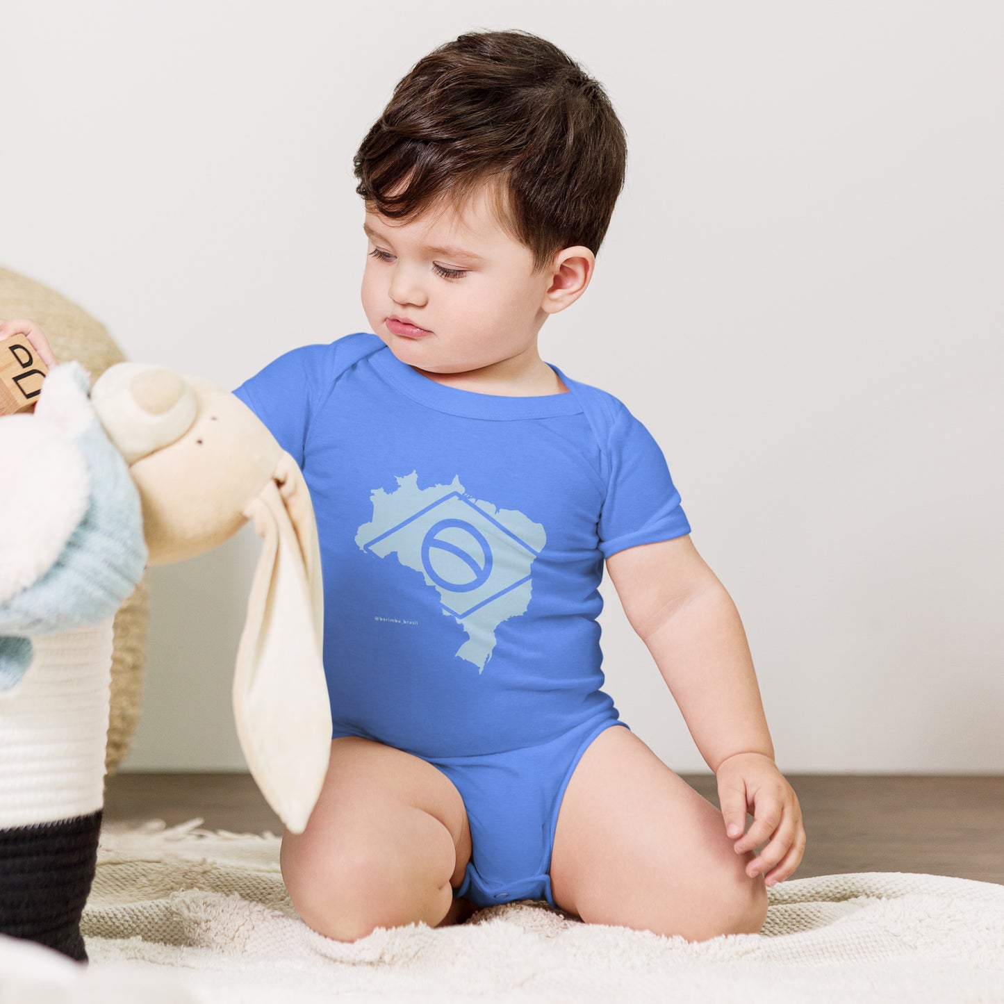 Baby Bodysuit - Brazil Map - 100% Cotton - Brazilian Regional Clothing | Berimba