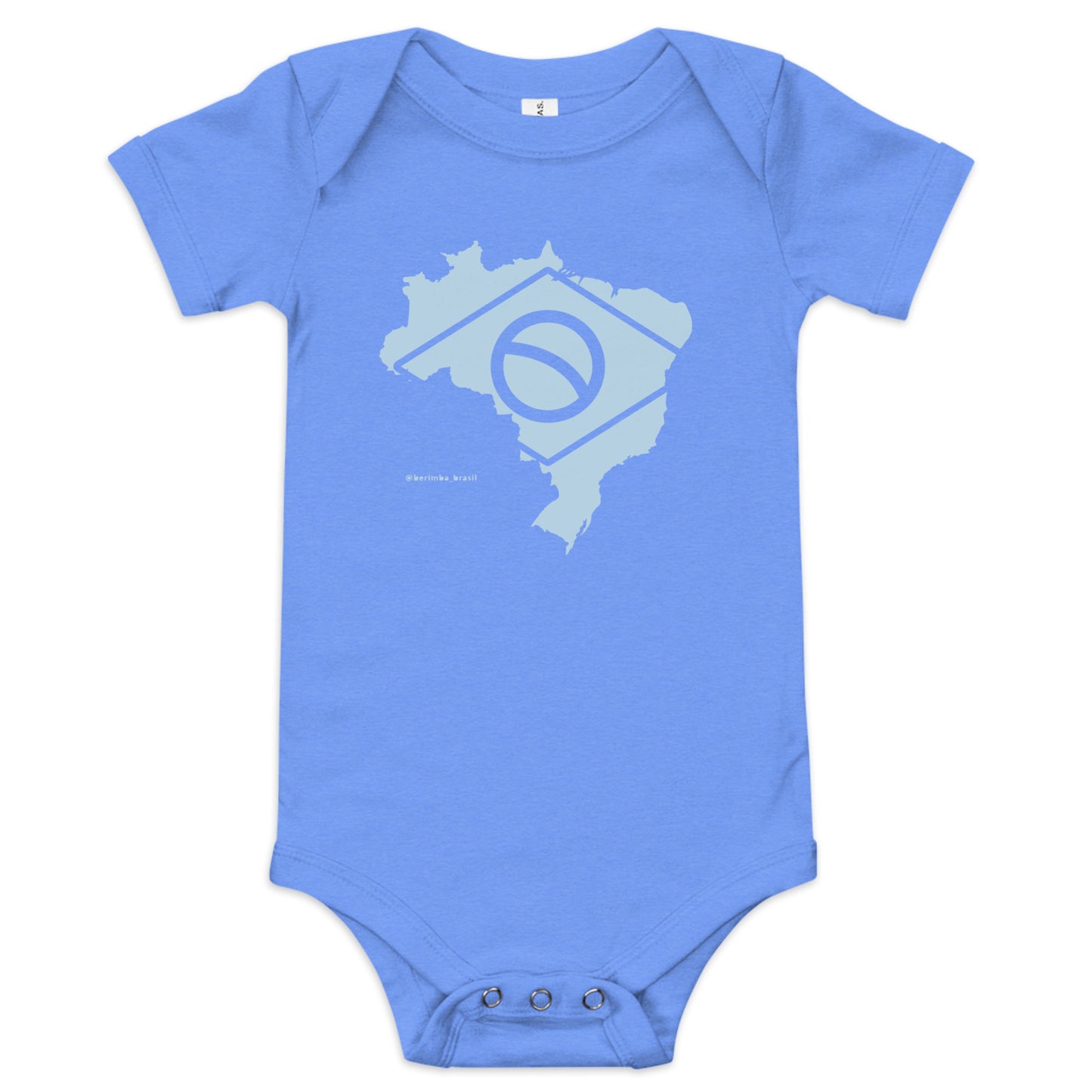 Baby Bodysuit - Brazil Map - 100% Cotton - Brazilian Regional Clothing | Berimba