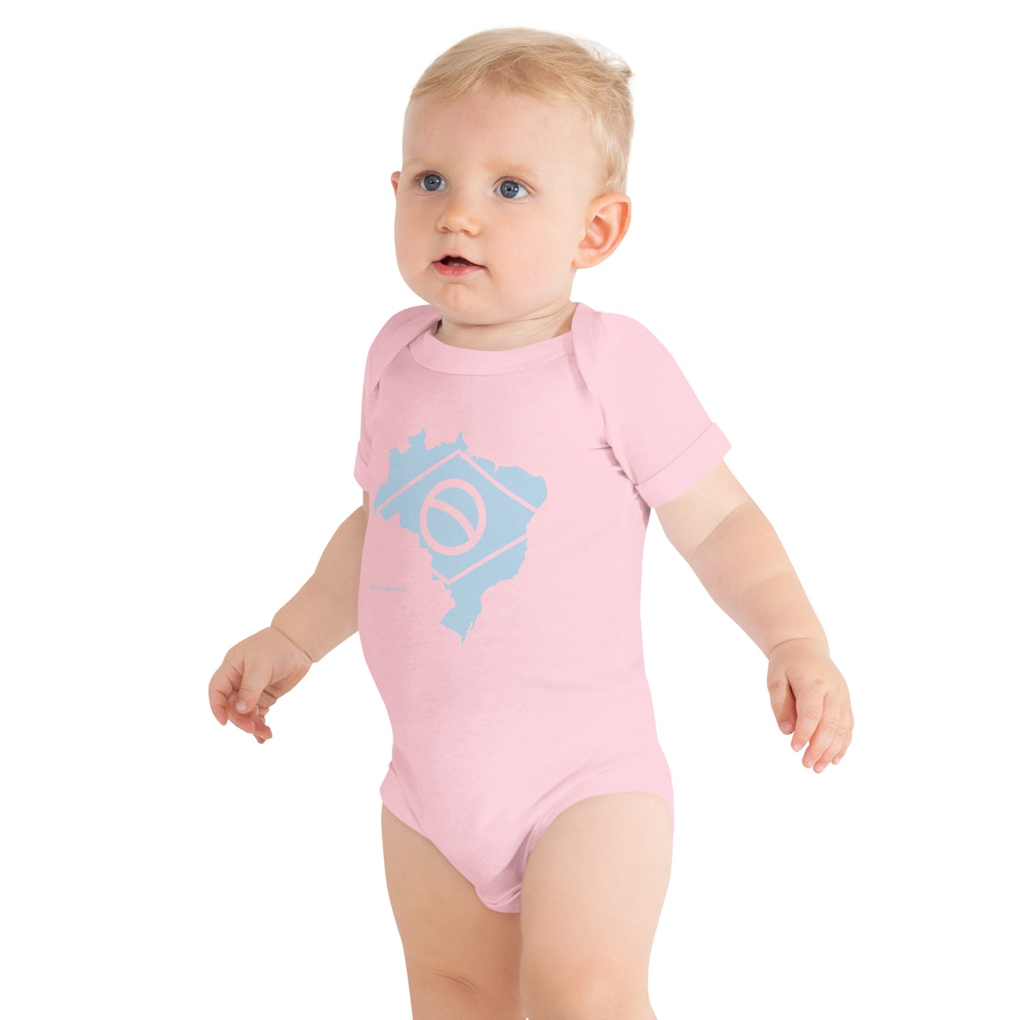 Baby Bodysuit - Brazil Map - 100% Cotton - Brazilian Regional Clothing | Berimba