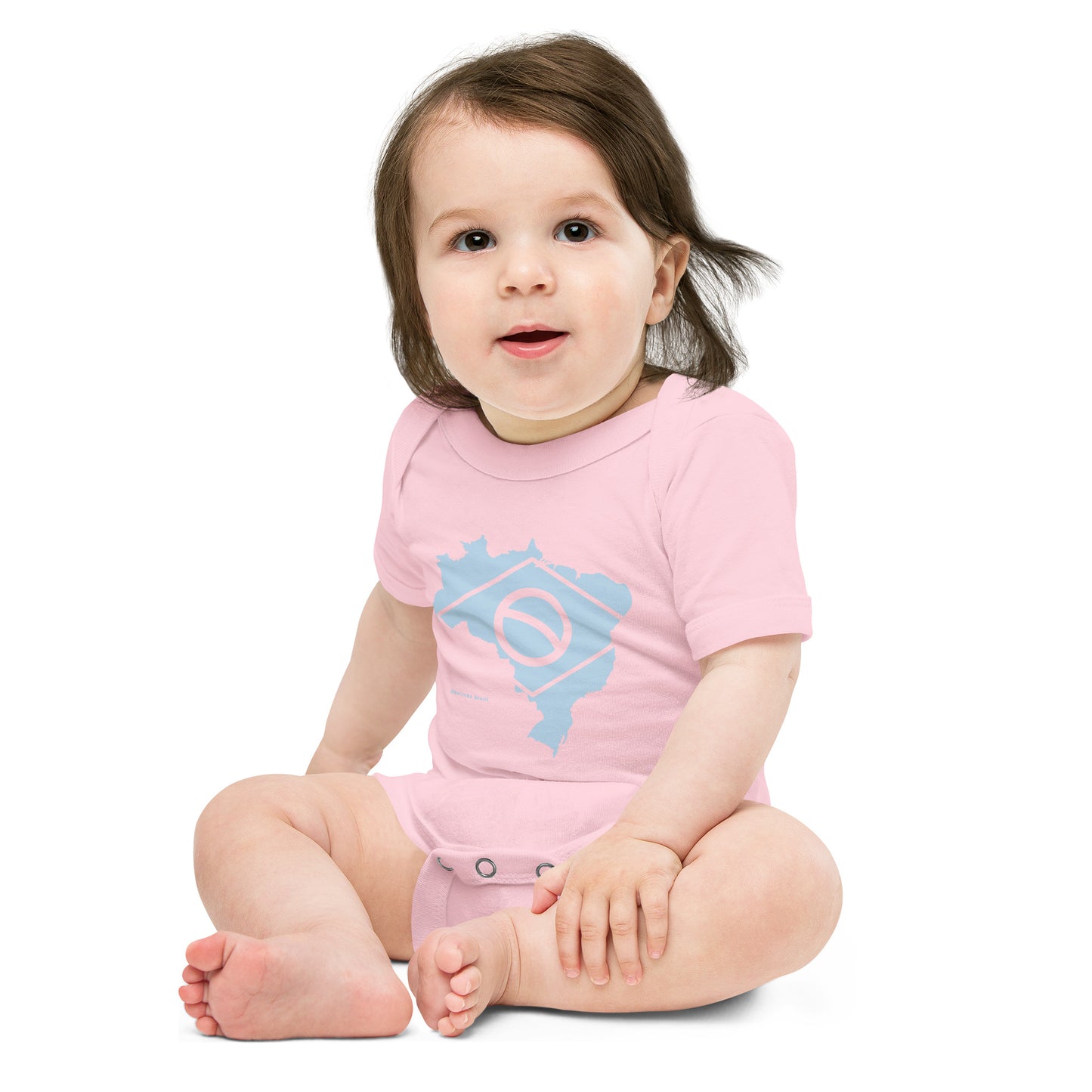 Baby Bodysuit - Brazil Map - 100% Cotton - Brazilian Regional Clothing | Berimba