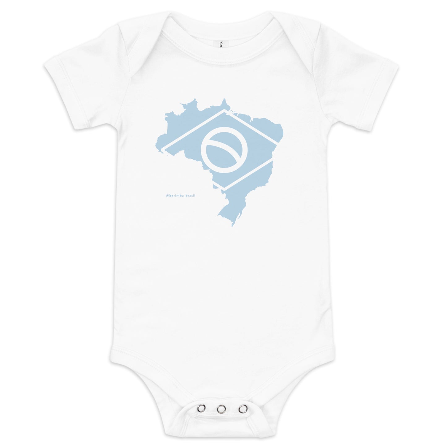 Baby Bodysuit - Brazil Map - 100% Cotton - Brazilian Regional Clothing | Berimba