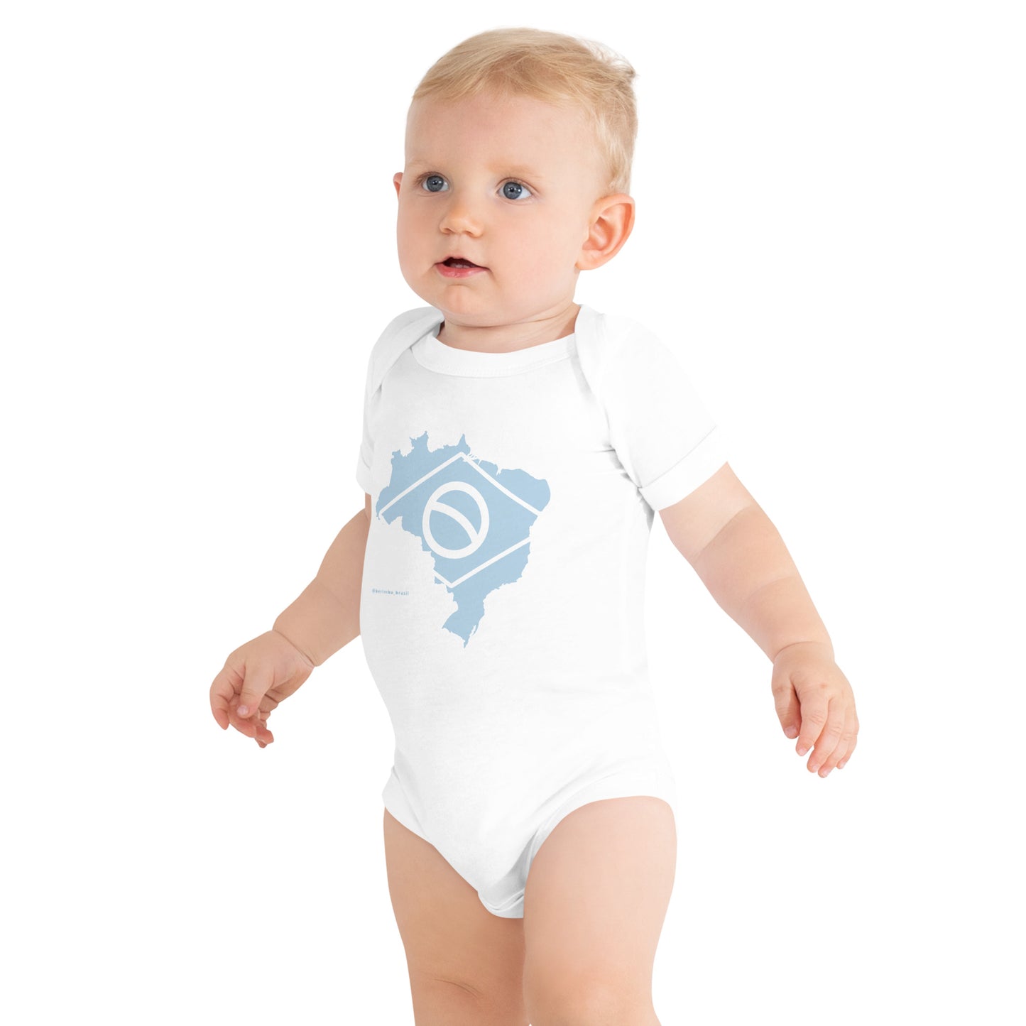 Baby Bodysuit - Brazil Map - 100% Cotton - Brazilian Regional Clothing | Berimba