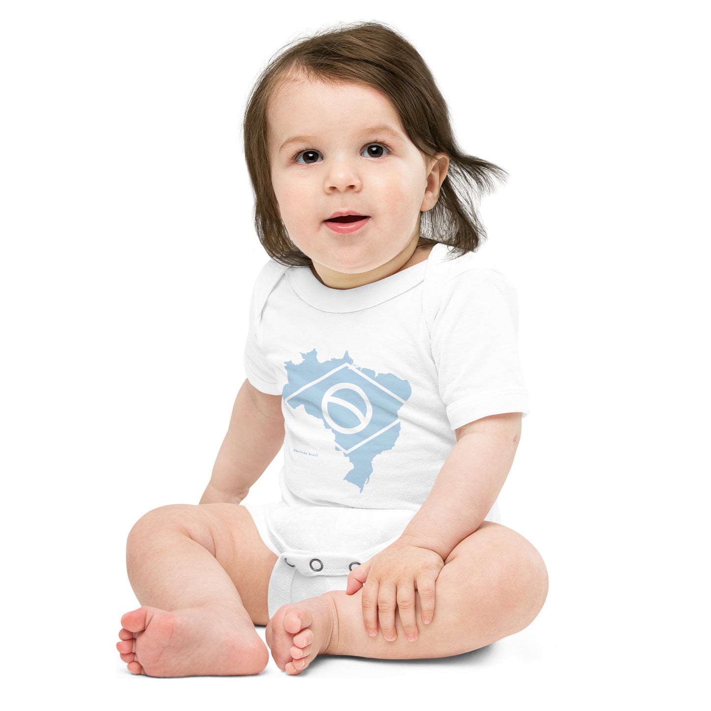 Baby Bodysuit - Brazil Map - 100% Cotton - Brazilian Regional Clothing | Berimba