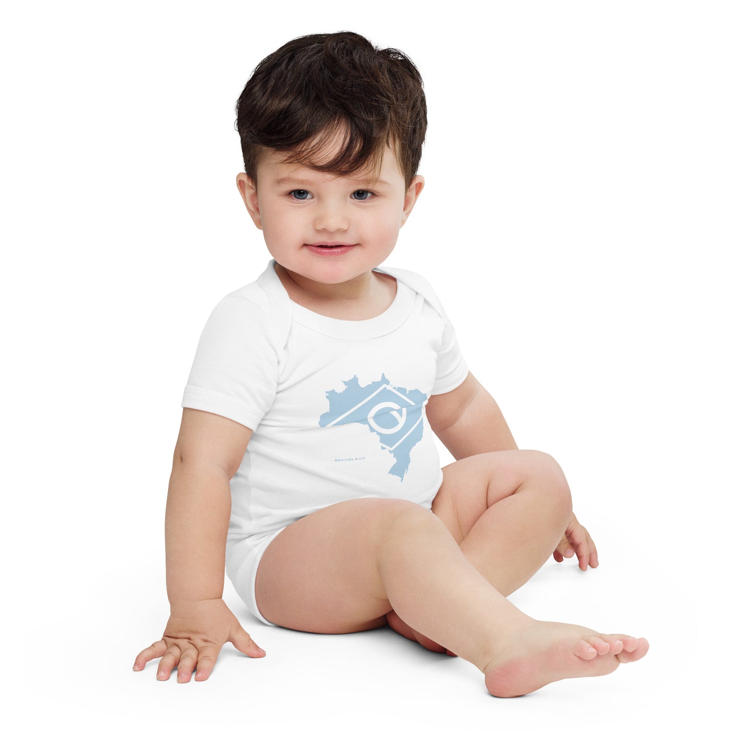 Baby Bodysuit - Brazil Map - 100% Cotton - Brazilian Regional Clothing | Berimba