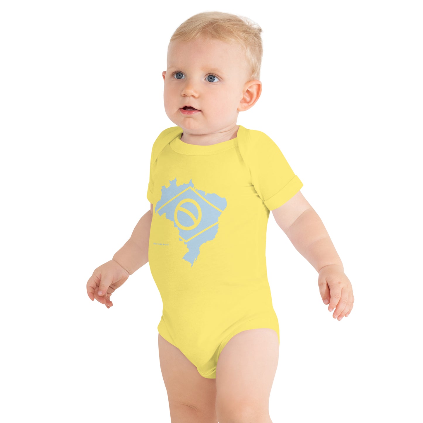 Baby Bodysuit - Brazil Map - 100% Cotton - Brazilian Regional Clothing | Berimba