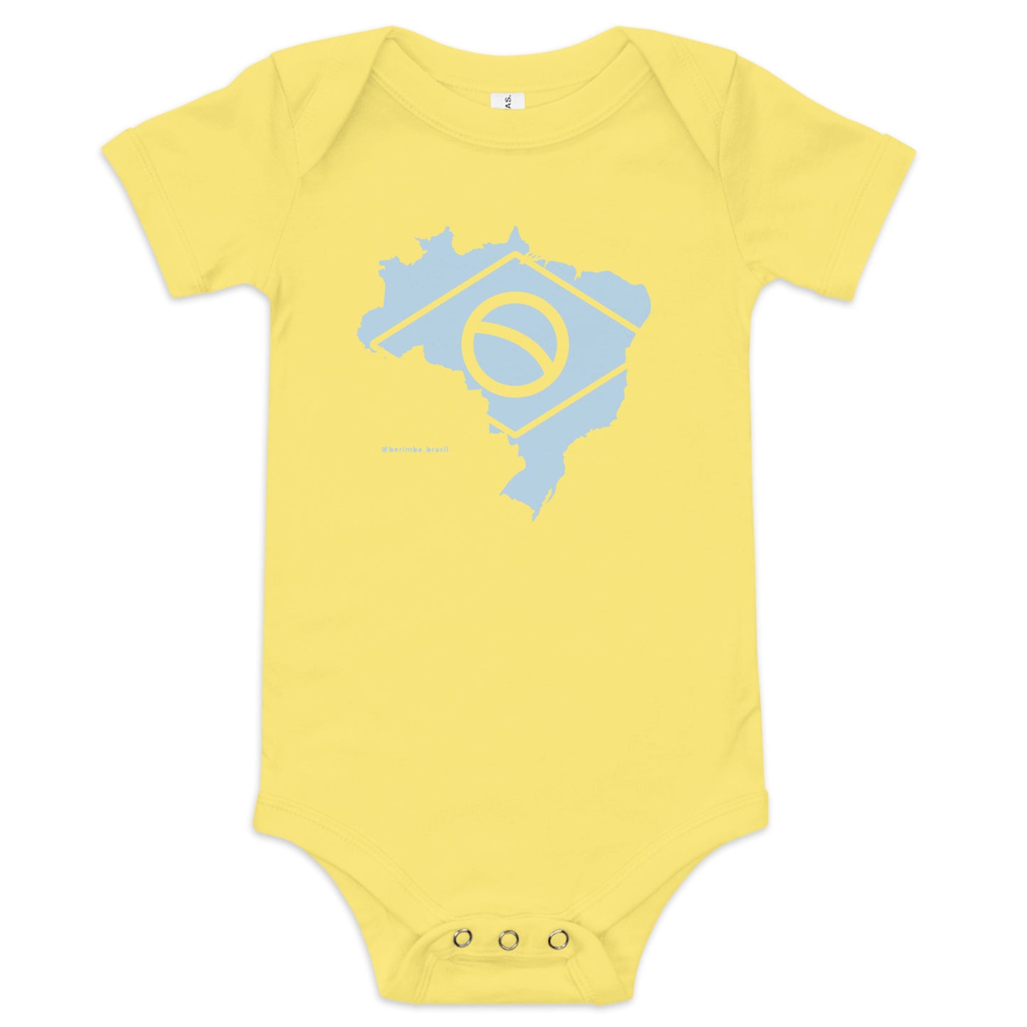 Baby Bodysuit - Brazil Map - 100% Cotton - Brazilian Regional Clothing | Berimba