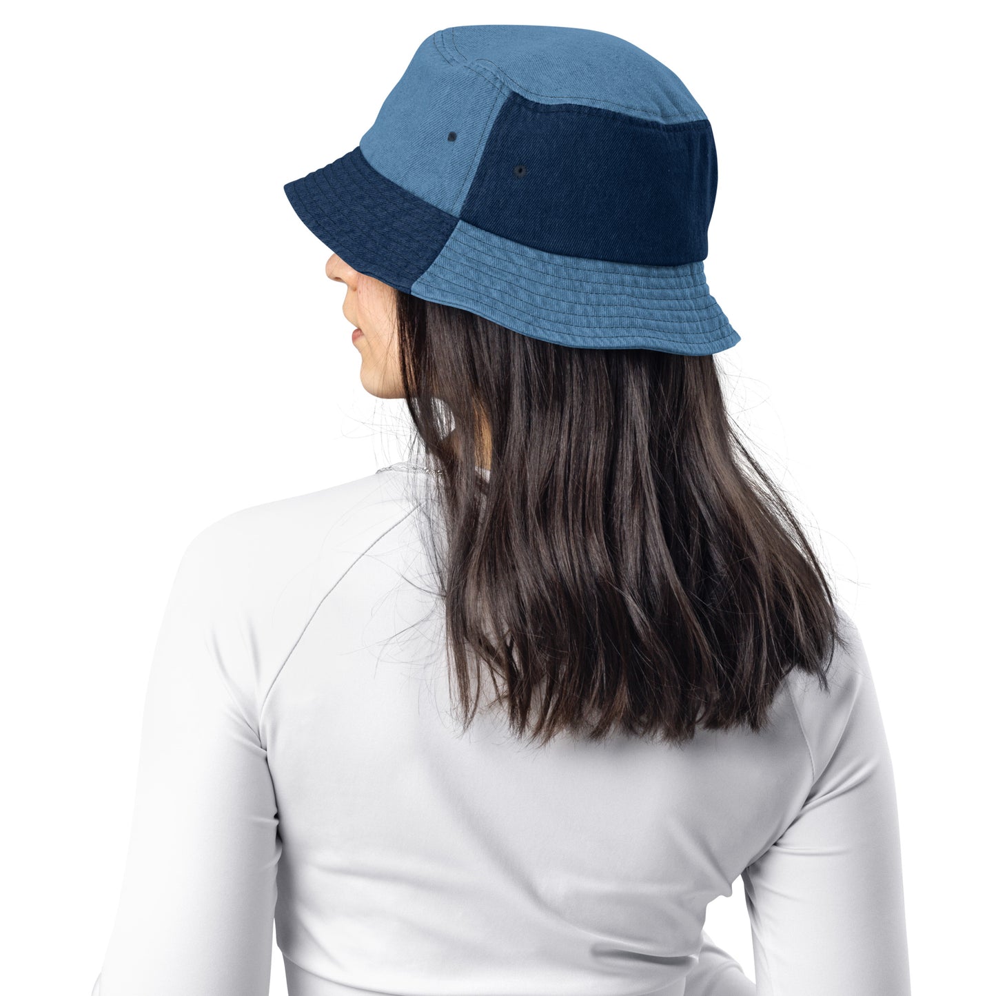 Bucket Fisherman Hat - Denim - Brazil Grife Flag - Brazilian Regional Clothing | Berimba