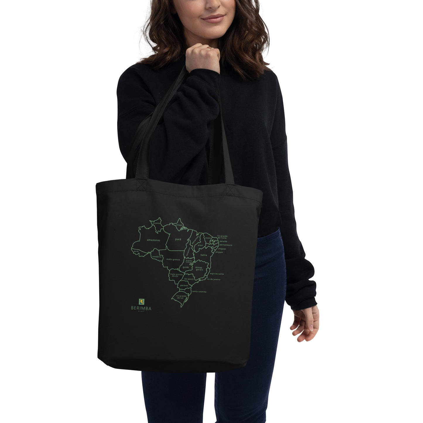 Sacola Ecobag - Mapa do Brasil em Linhas - Roupa Regional Brasileira | Berimba