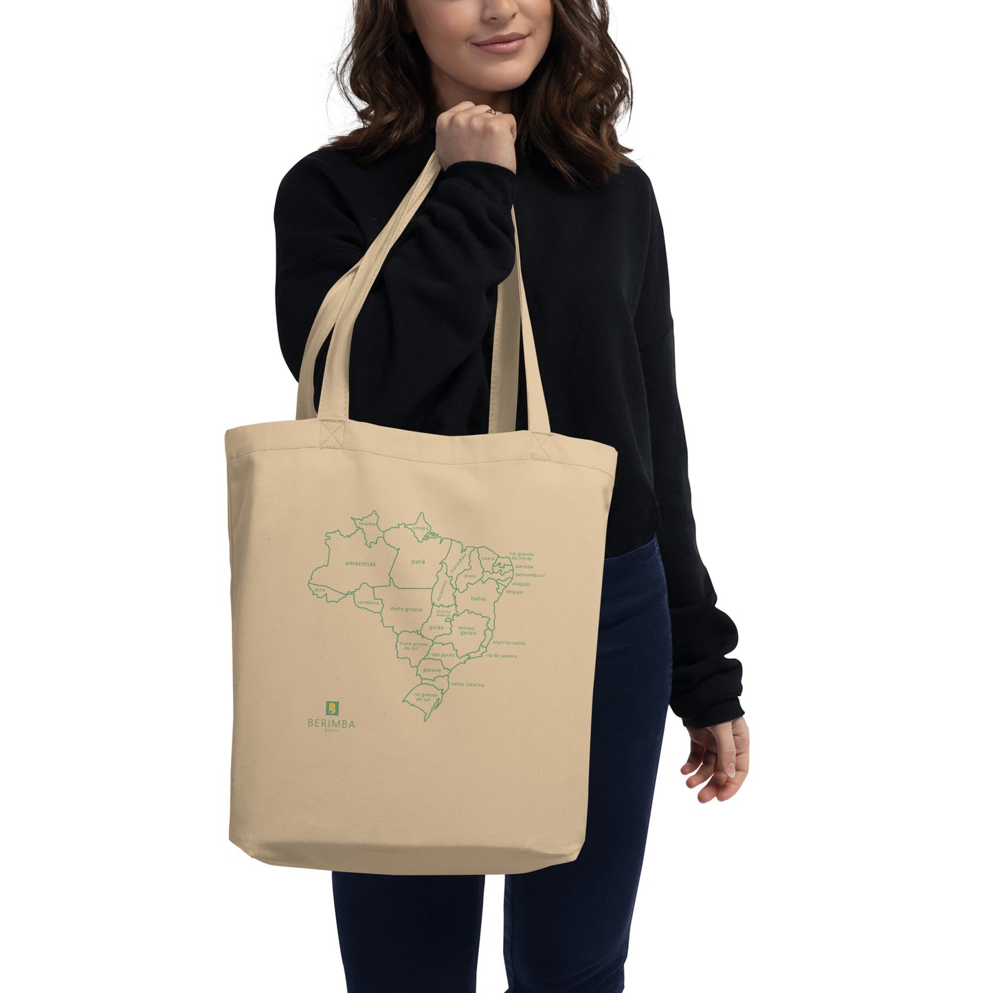 Sacola Ecobag - Mapa do Brasil em Linhas - Roupa Regional Brasileira | Berimba