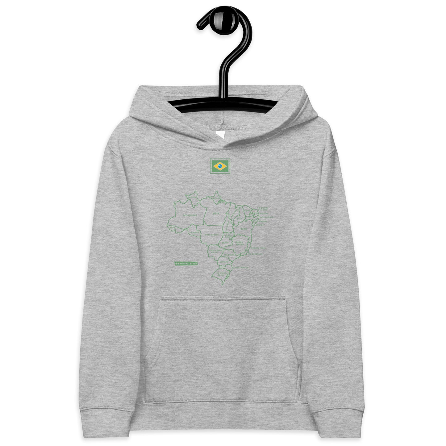 Sudadera canguro infantil / BRA-Map-Flag