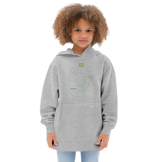 Sudadera canguro infantil / BRA-Map-Flag