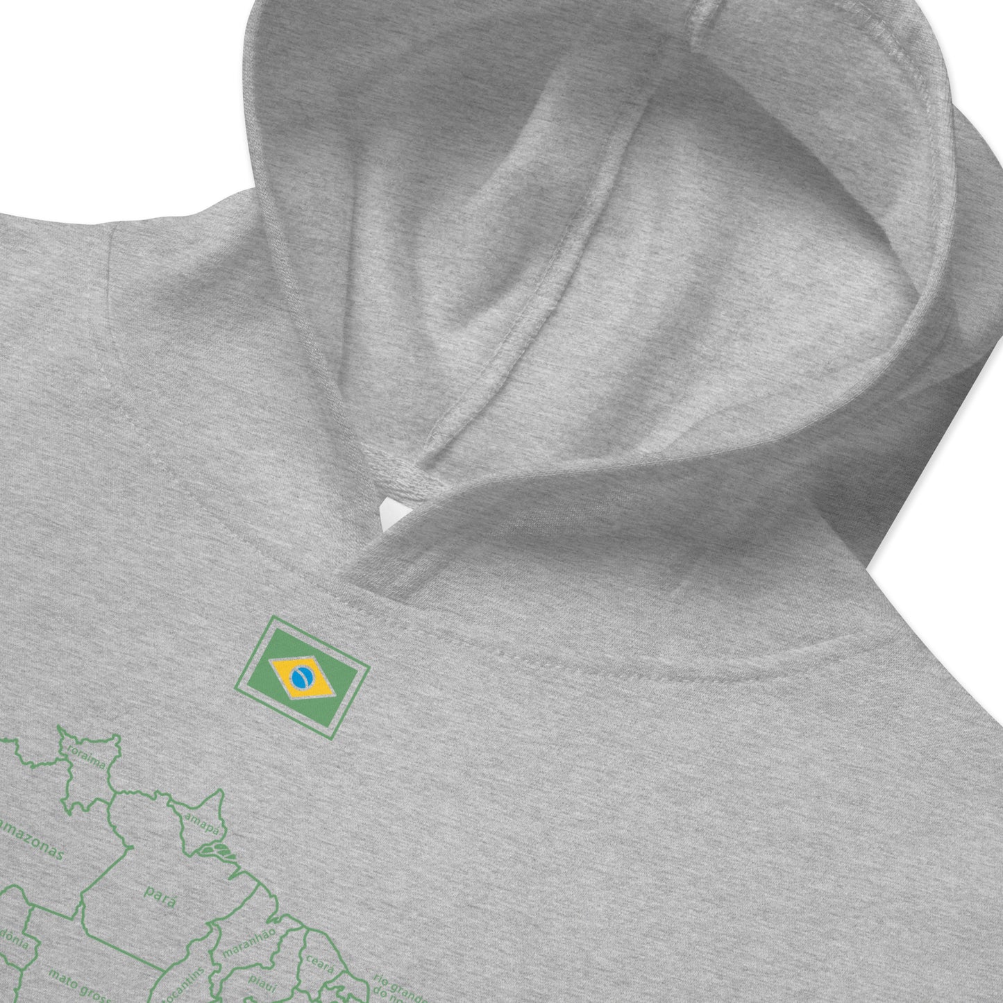 Sudadera canguro infantil / BRA-Map-Flag