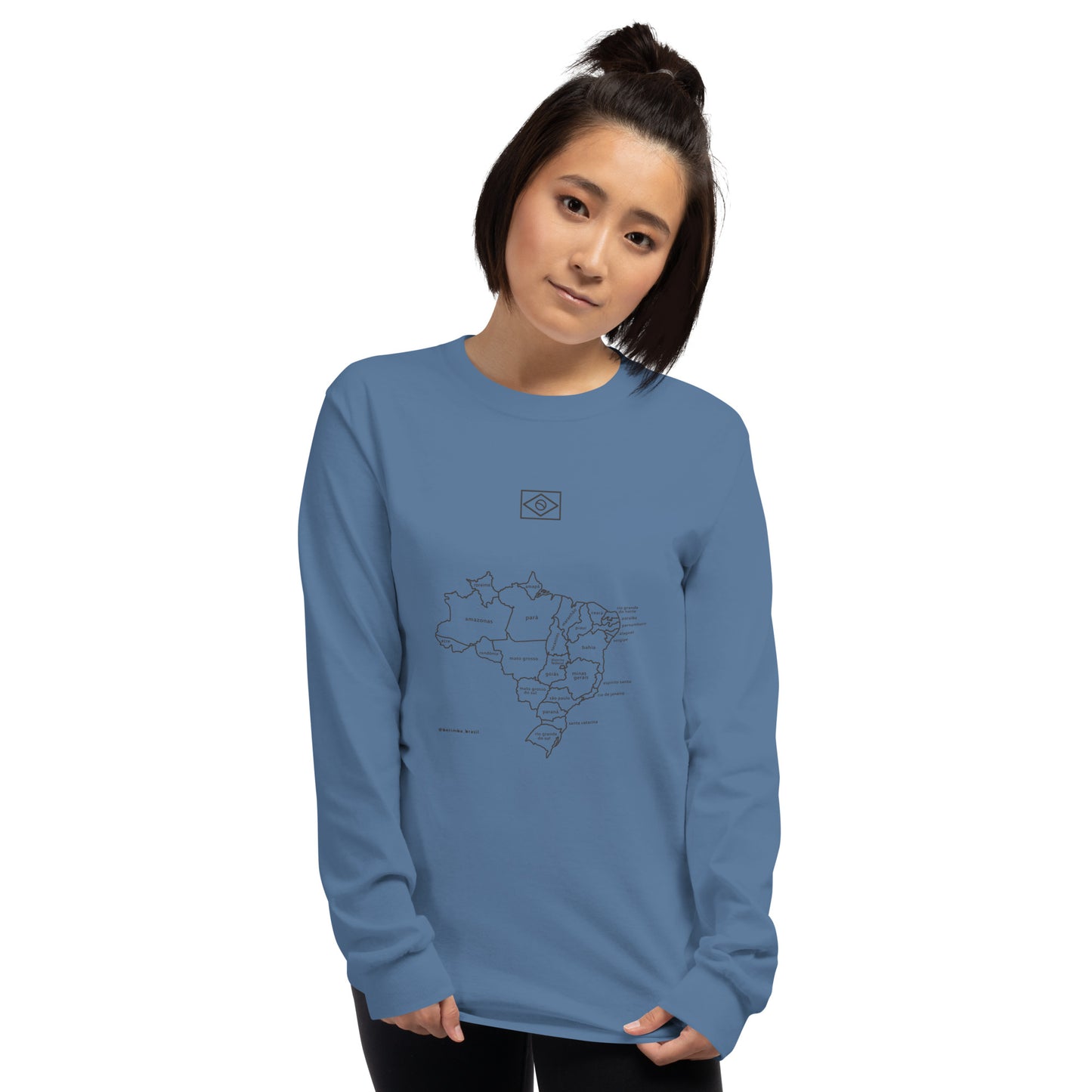 Sweatshirt / Sweater - Brazil Map in Lines - unisex - Brazilian Regional Clothing | Berimba