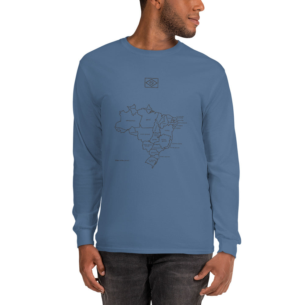 Sweatshirt / Sweater - Brazil Map in Lines - unisex - Brazilian Regional Clothing | Berimba