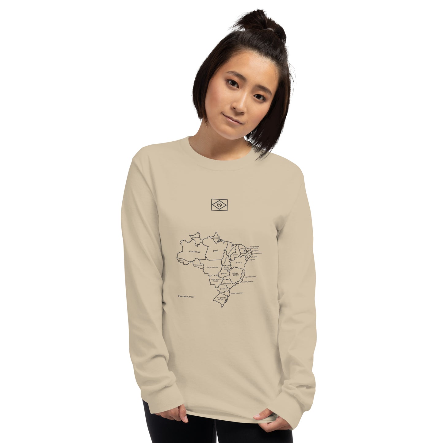 Sweatshirt / Sweater - Brazil Map in Lines - unisex - Brazilian Regional Clothing | Berimba