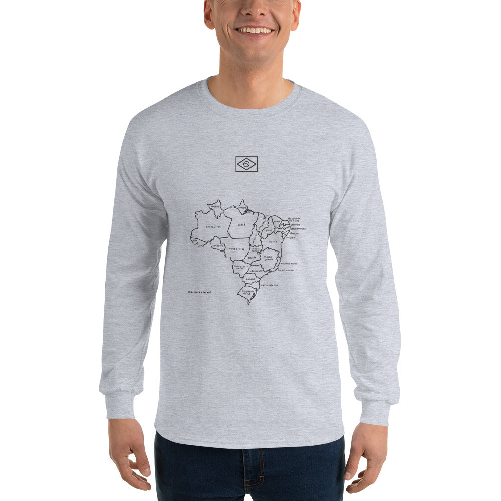 Sweatshirt / Sweater - Brazil Map in Lines - unisex - Brazilian Regional Clothing | Berimba