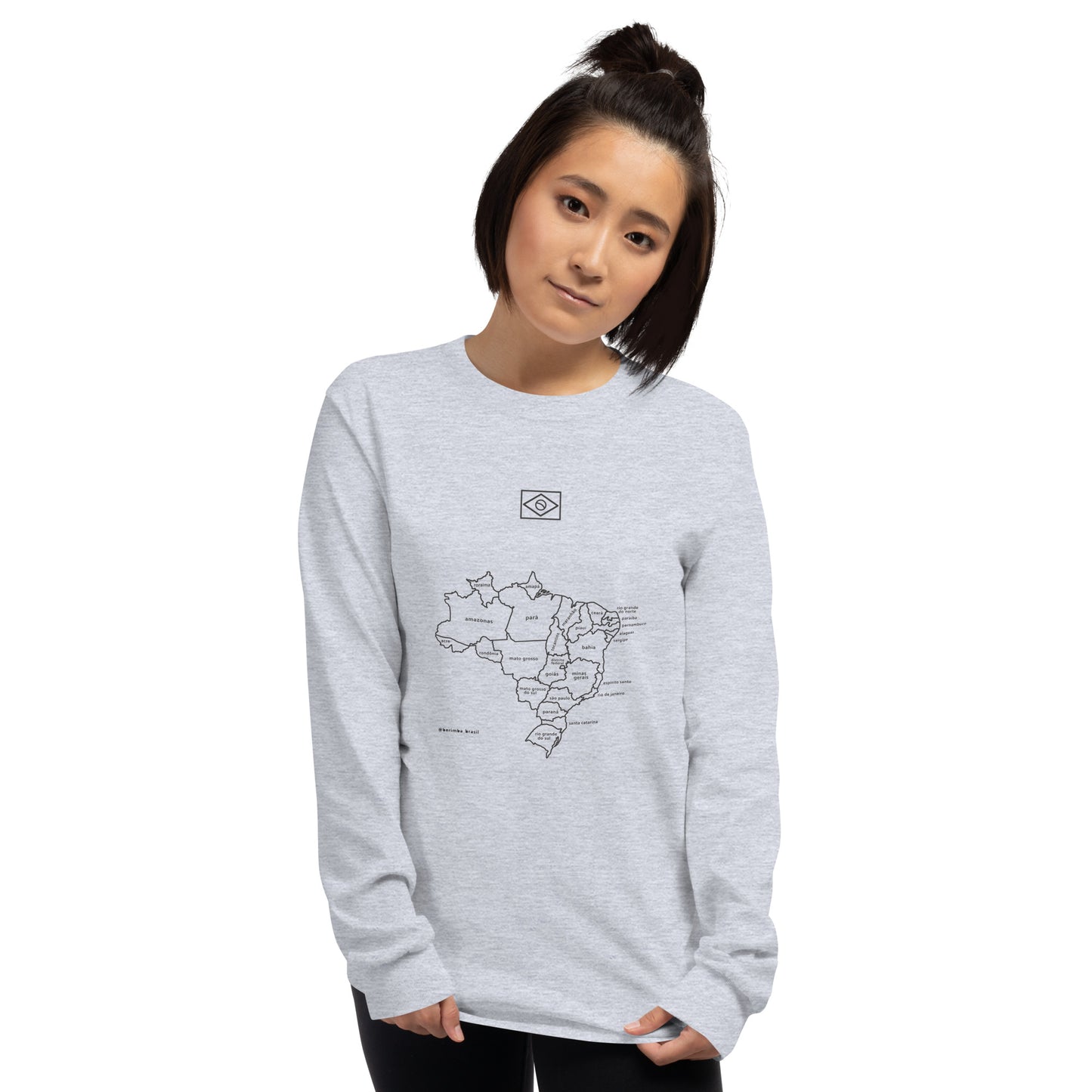 Sweatshirt / Sweater - Brazil Map in Lines - unisex - Brazilian Regional Clothing | Berimba