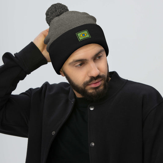 Gorro con pompón - Brasil Grife Flag