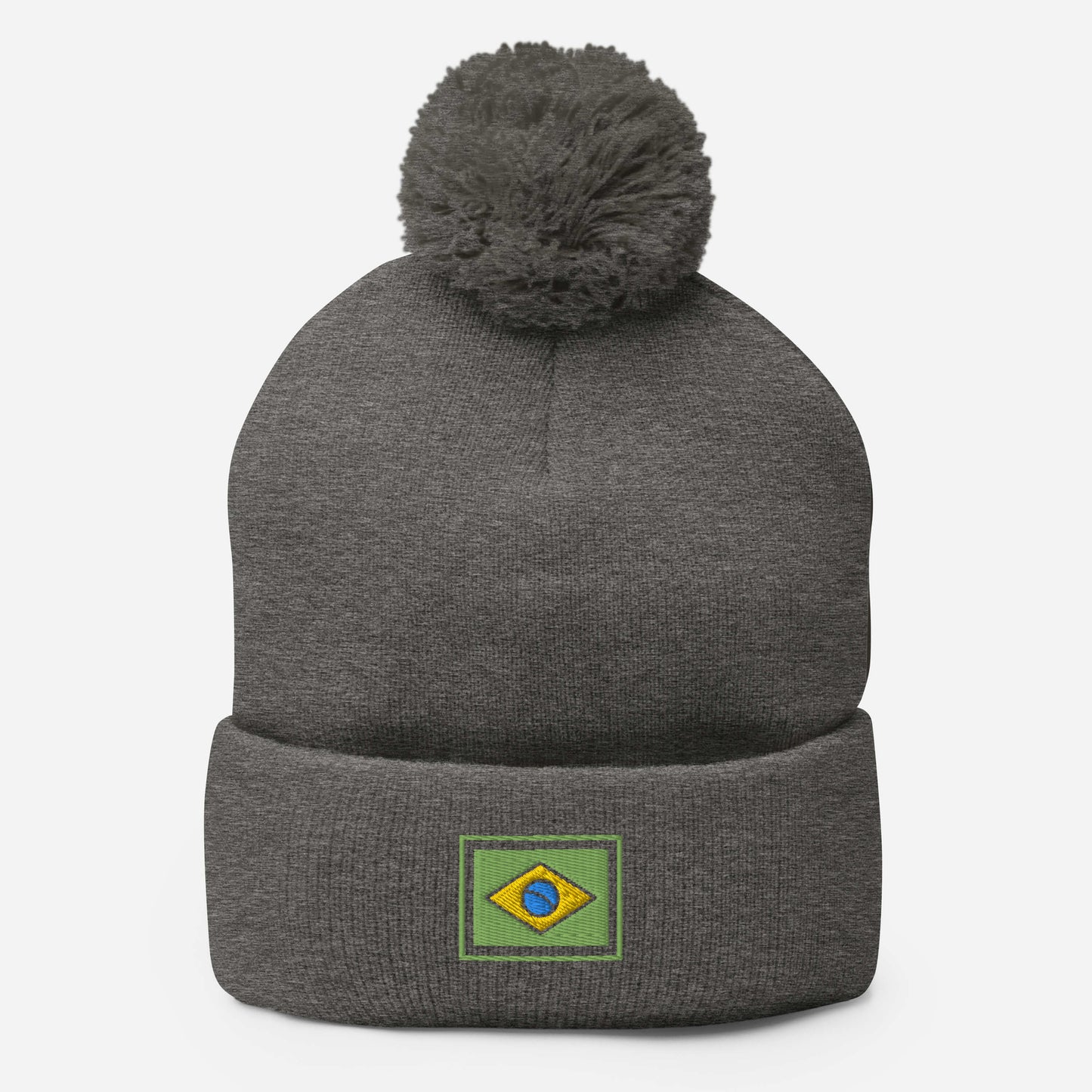 Beanie with Pompom - Brazil Grife Flag - Brazilian Regional Clothing | Berimba