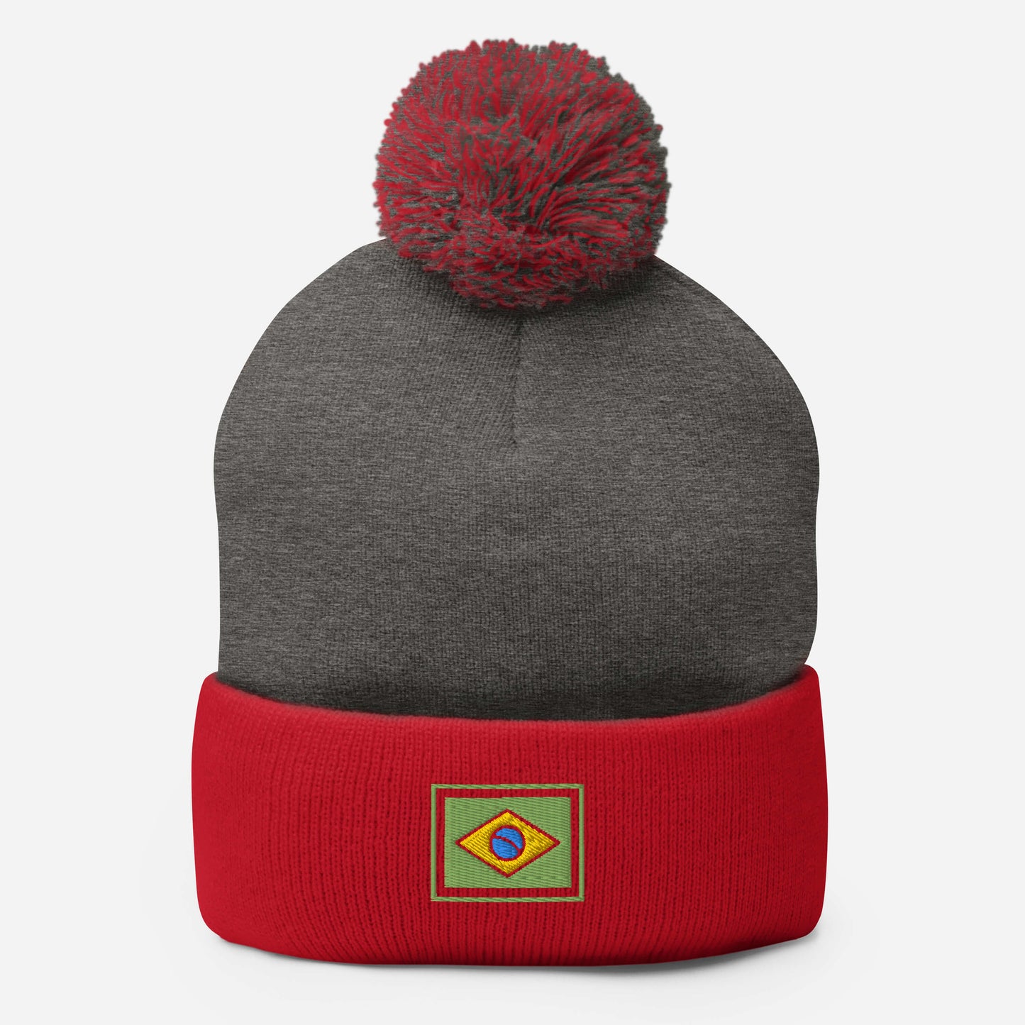 Beanie with Pompom - Brazil Grife Flag - Brazilian Regional Clothing | Berimba