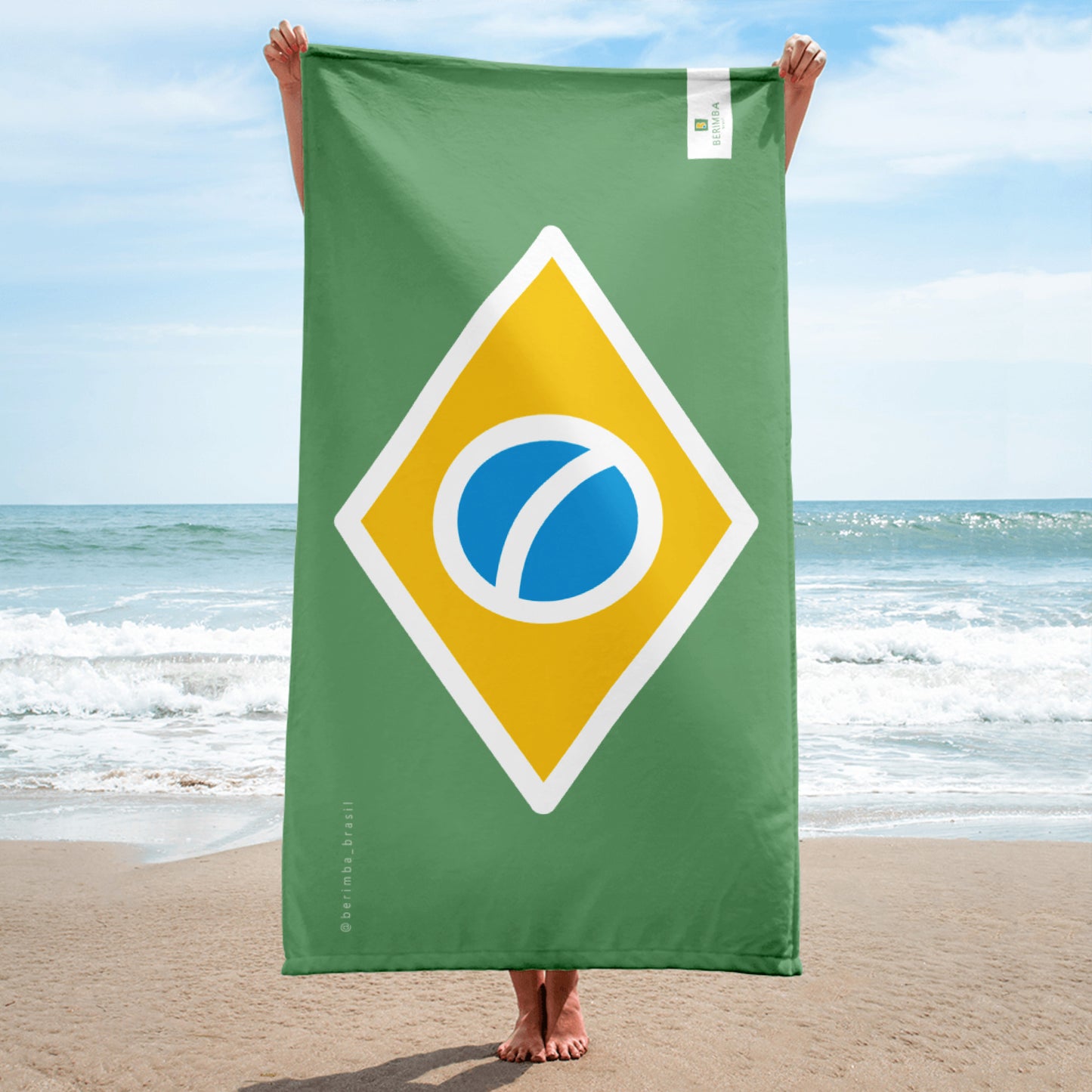 Toalla/Pareo - Bandera de Brasil - Marca Brasil Pelo Mundo - 152×76cm