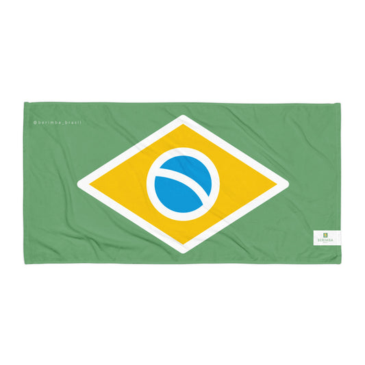 Towel/Canga - Brazil Flag - Grife Brasil Pelo Mundo - 152×76cm - Brazilian Regional Clothing | Berimba