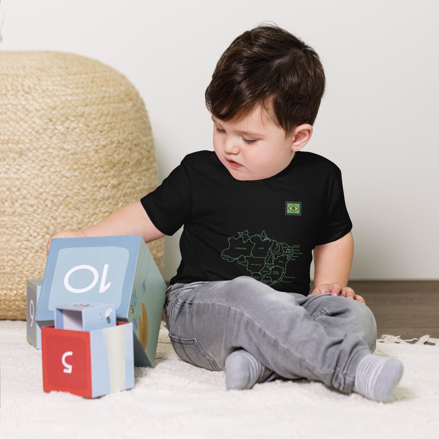 Kids T-Shirt - Brazil Map - Unisex - Brazilian Regional Clothing | Berimba