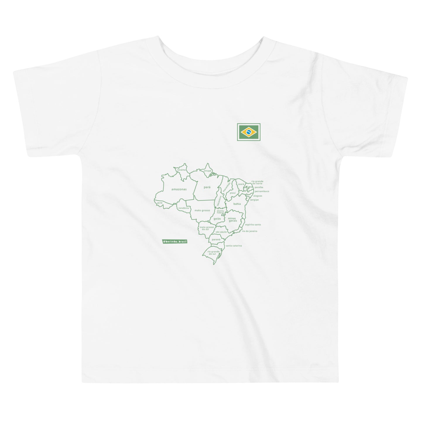 Kids T-Shirt - Brazil Map - Unisex - Brazilian Regional Clothing | Berimba